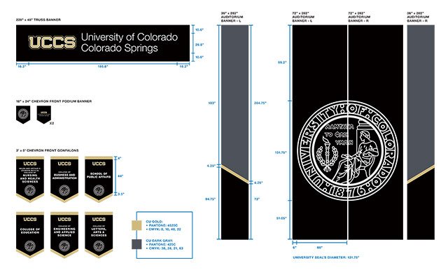 UCCS Commencement Banners and Gonfalons Planogram