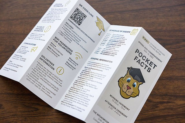 UCCS Commencement Pocket Facts for Volunteers Open