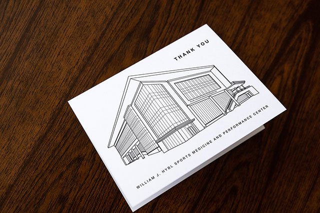 UCCS Hybl Center Thank You Card and Illustration