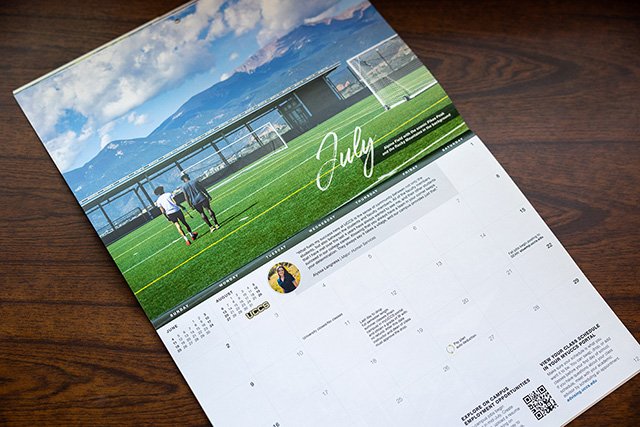 UCCS Orientation Guide Calendar Inside – July Calendar Spread