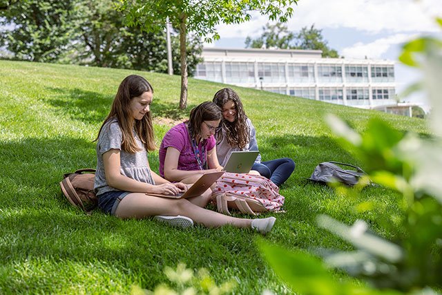 UCCS students studying on campus