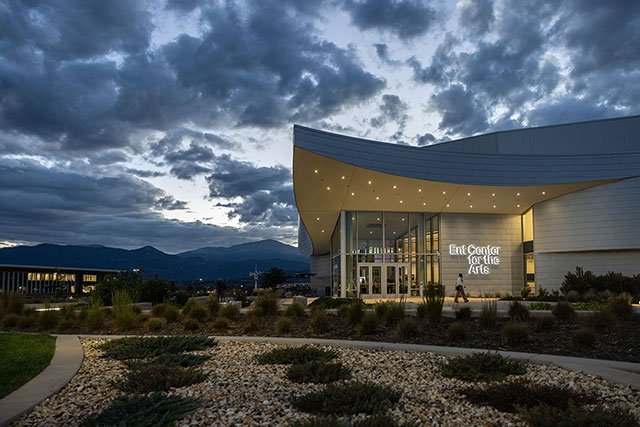 UCCS Ent Center for the Arts at sunset