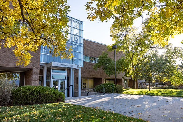 UCCS Centennial Hall in the fall