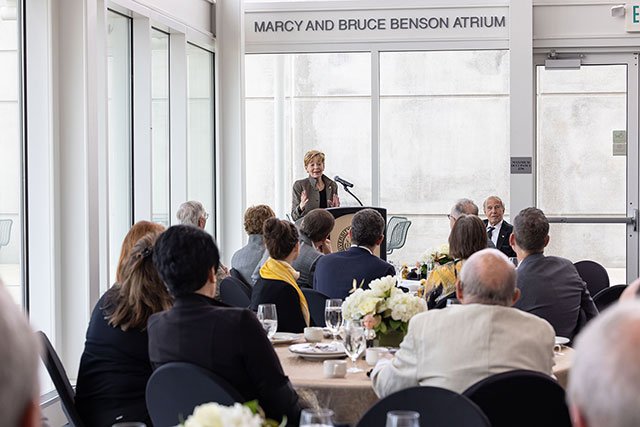 UCCS speaker talking at donor event