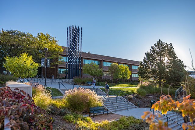 UCCS campus in front of the Engineering Building