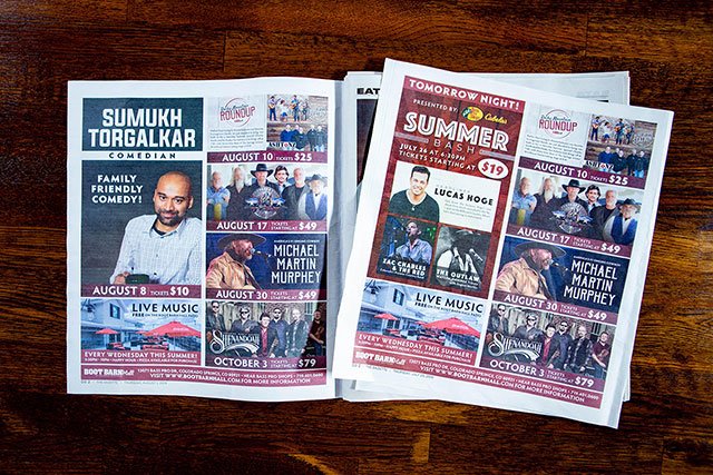 Boot Barn Hall Gazette Ads