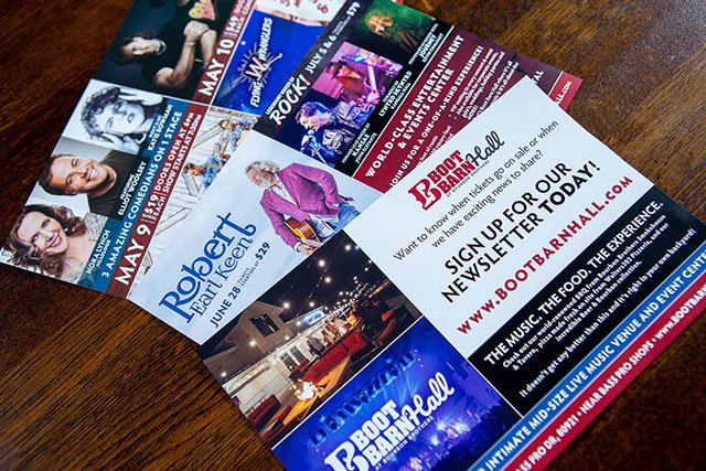 Boot Barn Hall Ad Postcards