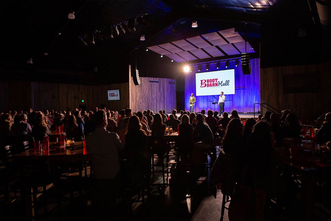 Boot Barn Hall Stage with Branding