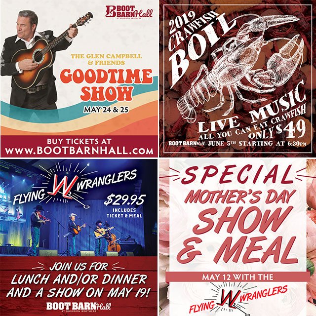 Boot Barn Hall Social Media Posts