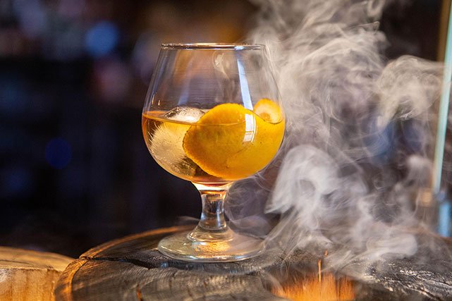Bourbon Brothers smoked cocktail