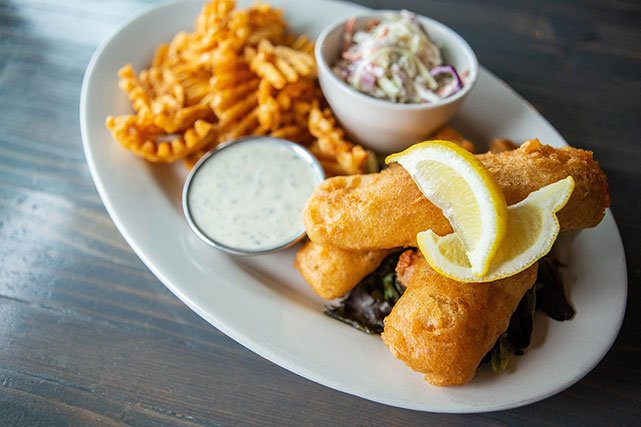 Bourbon Brothers fish and chips