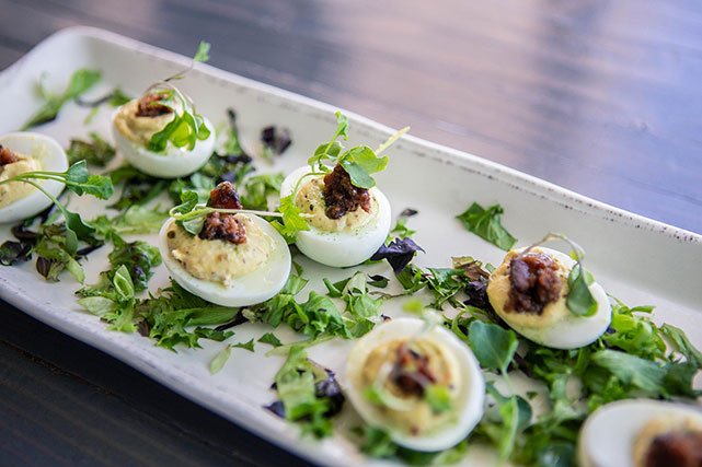 Bourbon Brothers deviled eggs