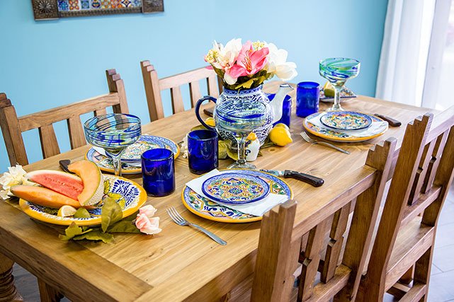 La Fuente Imports colorful table setting