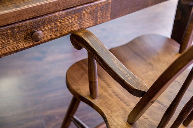 La Fuente Imports closeup of wooden table and chair