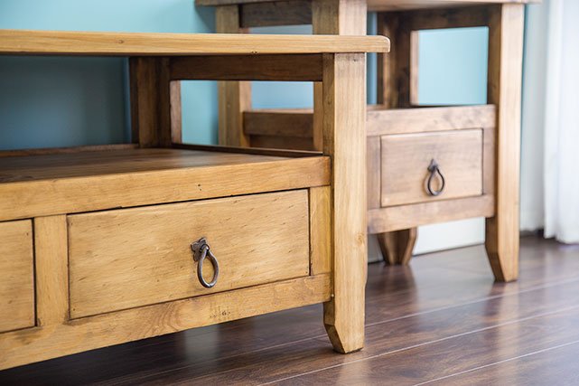 La Fuente Imports wooden console and end table