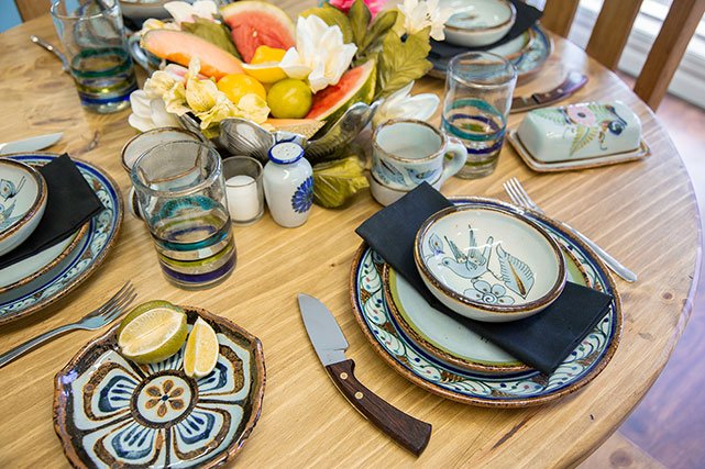 La Fuente Imports colorful table setting
