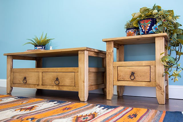 La Fuente Imports console and end table